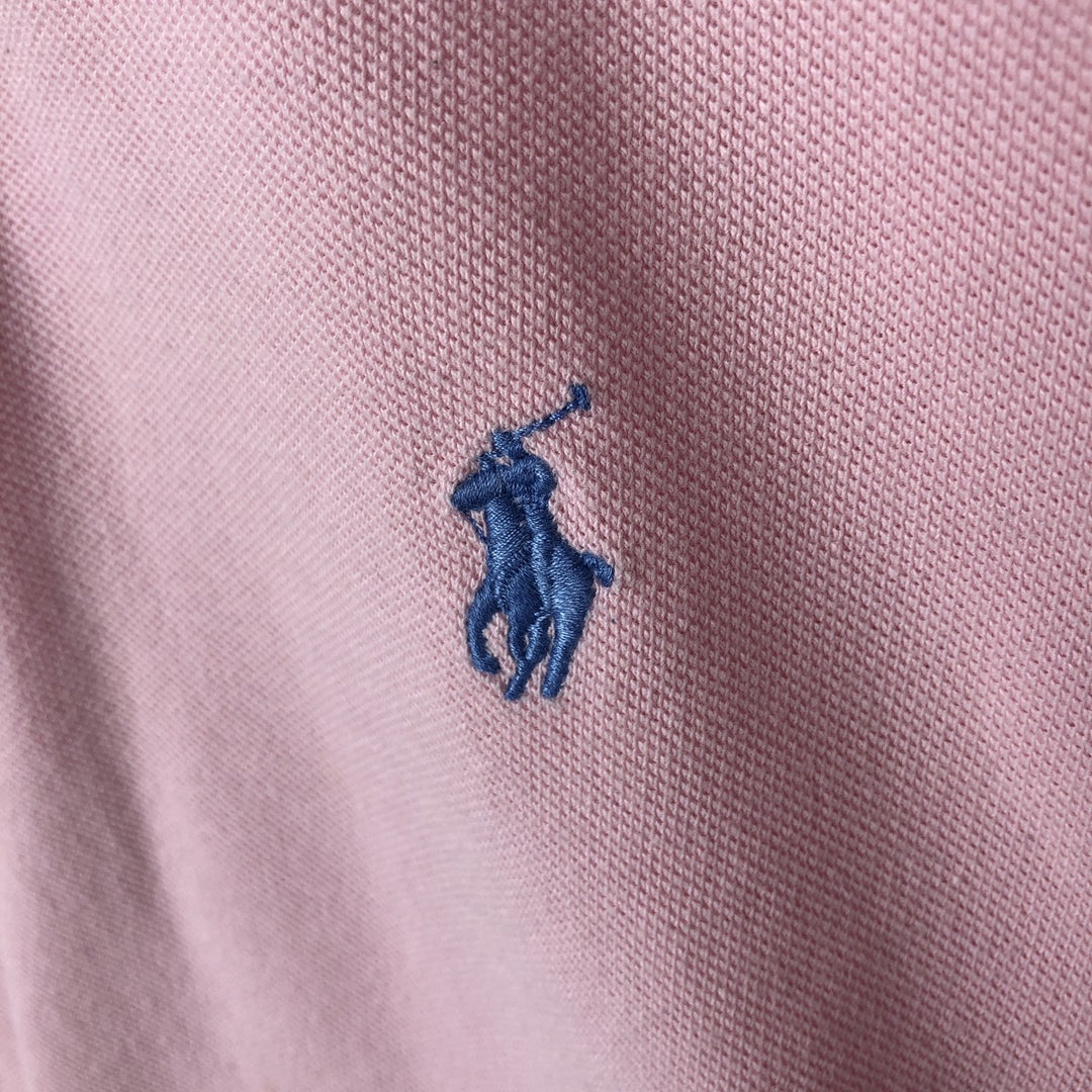 Ralph Lauren Classic Fit Short Sleeve Polo Shirt Women's XL cotton pink type Vintage Second Hand