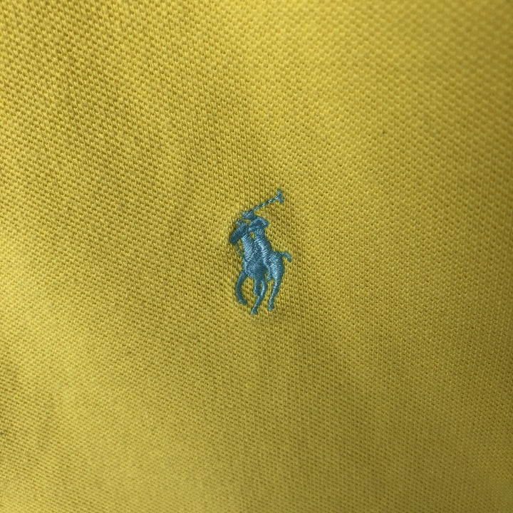 Ralph Lauren THE SKINNY POLO short sleeve polo shirt, women's size XL cotton yellow type Vintage Second Hand