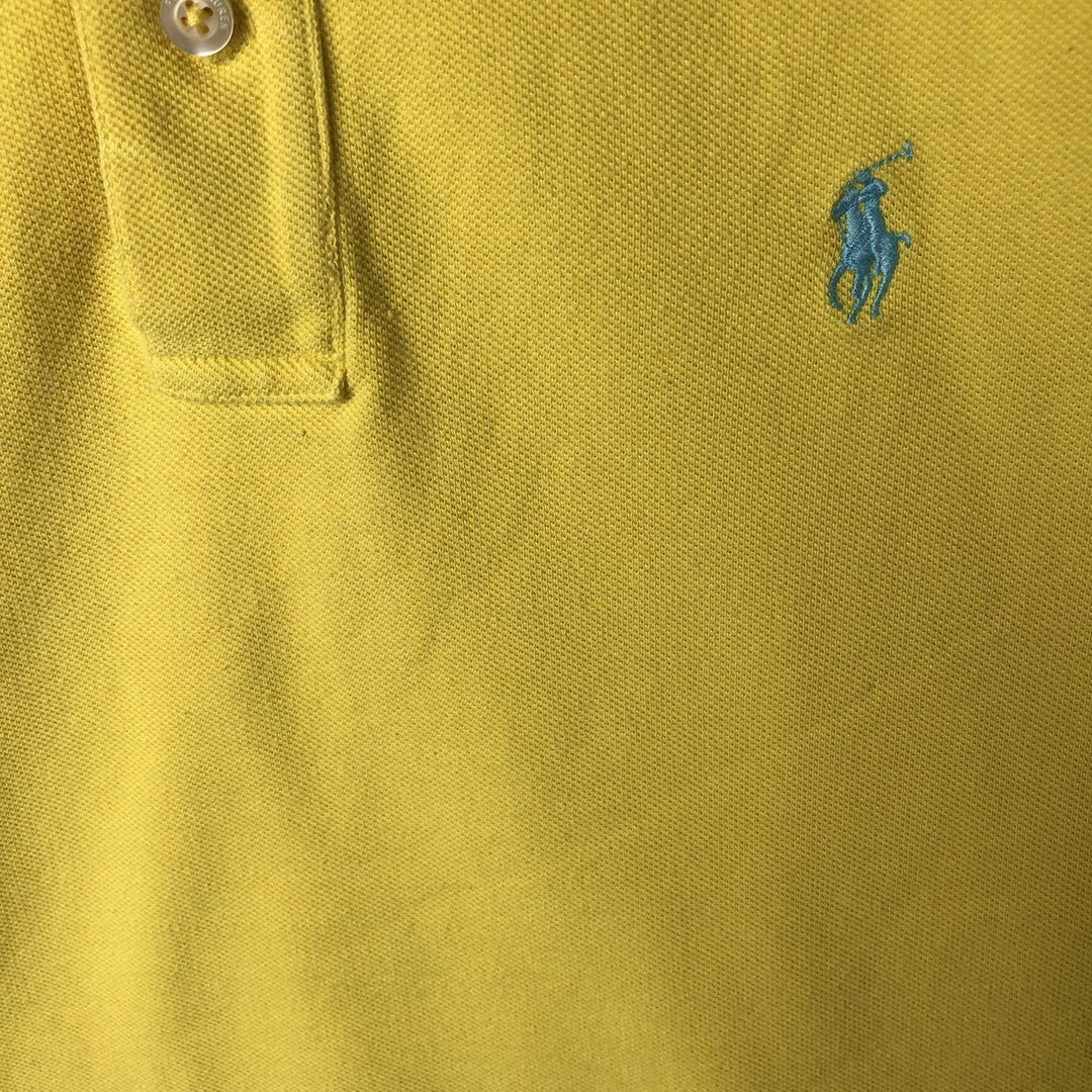 Ralph Lauren THE SKINNY POLO short sleeve polo shirt, women's size XL cotton yellow type Vintage Second Hand