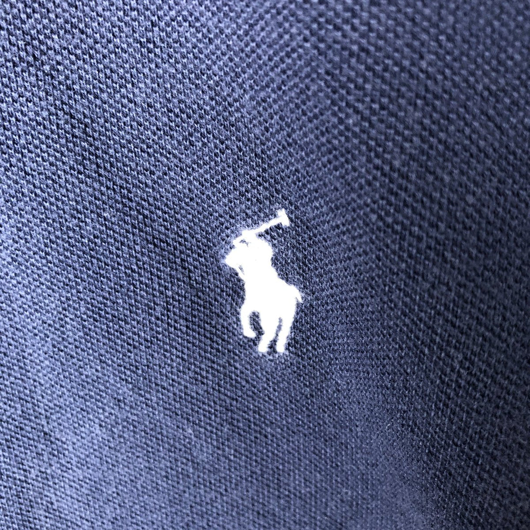 Ralph Lauren POLO RALPH LAUREN CLASSIC FIT short sleeve polo shirt for women, size M cotton navy blue type Vintage Second Hand