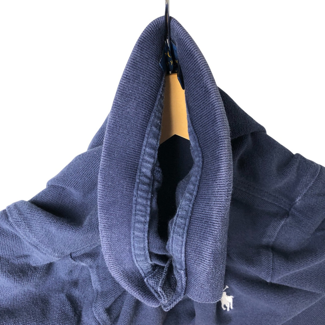 Ralph Lauren POLO RALPH LAUREN CLASSIC FIT short sleeve polo shirt for women, size M cotton navy blue type Vintage Second Hand