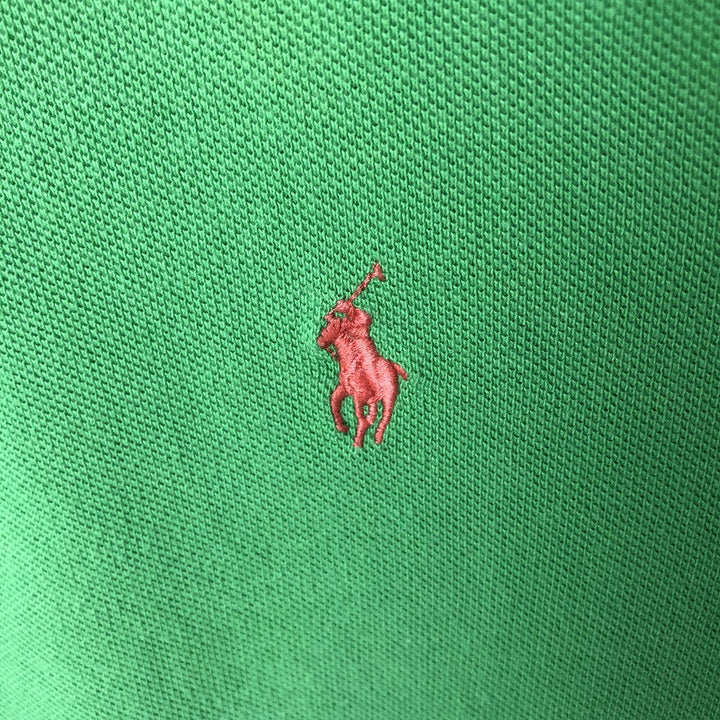 Ralph Lauren THE SKINNY POLO long sleeve polo shirt, women's size XL cotton green type Vintage Second Hand