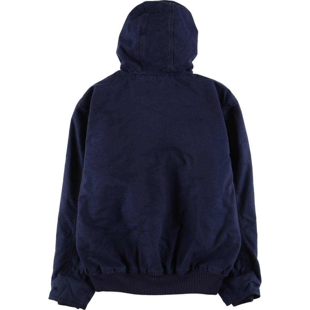 Carhartt Loose Fit Duck Full Zip Hoodie, Men's L size cotton navy blue type Vintage Second Hand