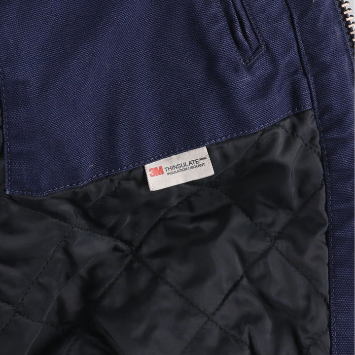 Carhartt Loose Fit Duck Full Zip Hoodie, Men's L size cotton navy blue type Vintage Second Hand