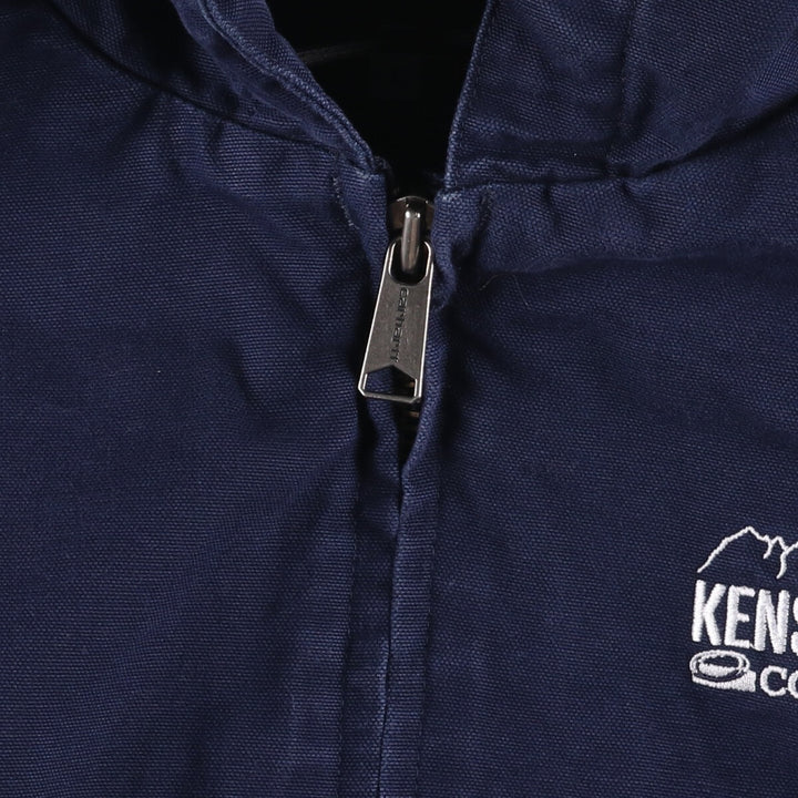 Carhartt Loose Fit Duck Full Zip Hoodie, Men's L size cotton navy blue type Vintage Second Hand