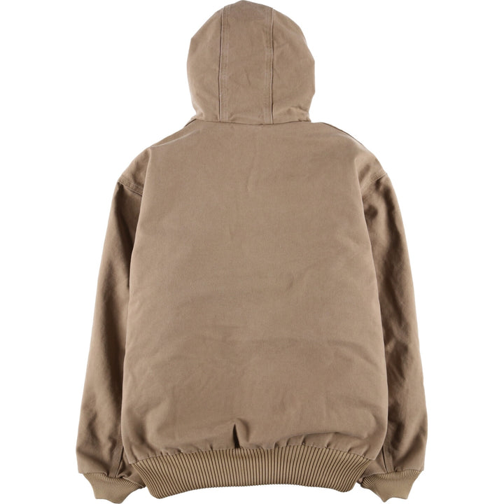 00'S Carhartt Active Jacket Duck Full Zip Hoodie Men's XL cotton beige type brown Vintage Second Hand