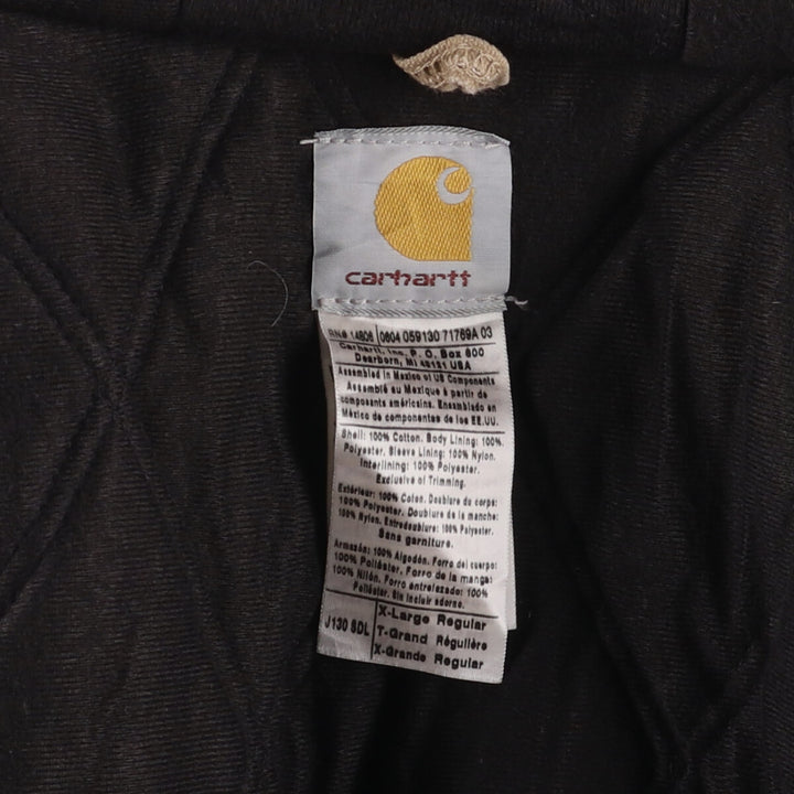 00'S Carhartt Active Jacket Duck Full Zip Hoodie Men's XL cotton beige type brown Vintage Second Hand