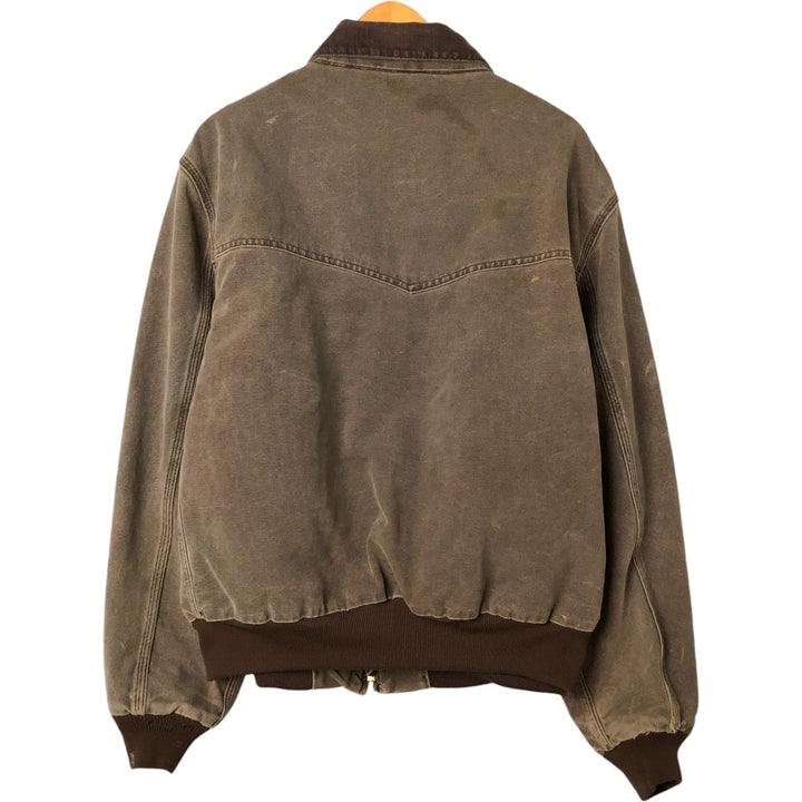 00'S Carhartt Santa Fe Jacket Duckwork Blouson Men's XL cotton brown type Vintage Second Hand