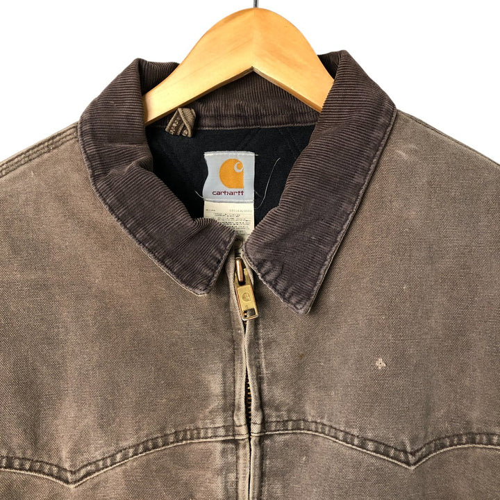 00'S Carhartt Santa Fe Jacket Duckwork Blouson Men's XL cotton brown type Vintage Second Hand
