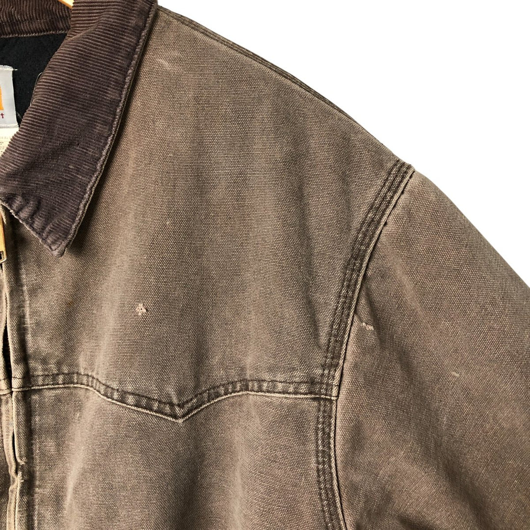 00'S Carhartt Santa Fe Jacket Duckwork Blouson Men's XL cotton brown type Vintage Second Hand