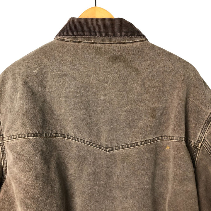 00'S Carhartt Santa Fe Jacket Duckwork Blouson Men's XL cotton brown type Vintage Second Hand