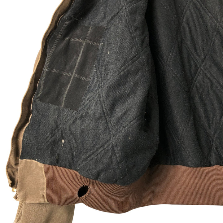 00'S Carhartt Santa Fe Jacket Duckwork Blouson Men's XL cotton brown type Vintage Second Hand