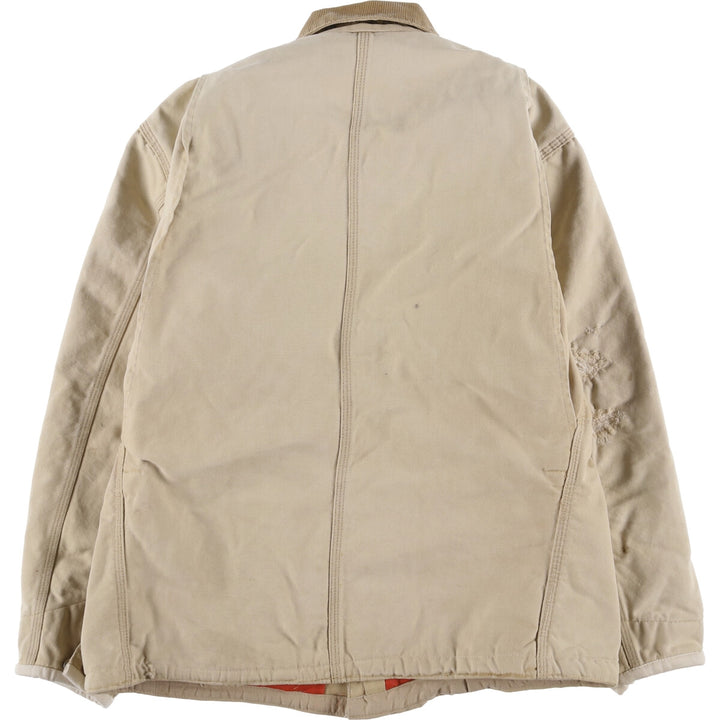 Carhartt Michigan Chore Coat Duck Coverall Men's L size unknown Beige type Vintage Second Hand