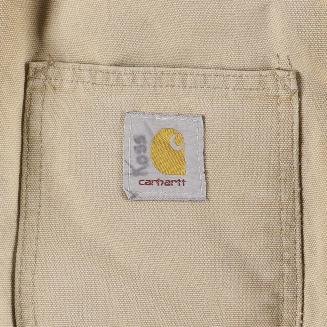 Carhartt Michigan Chore Coat Duck Coverall Men's L size unknown Beige type Vintage Second Hand