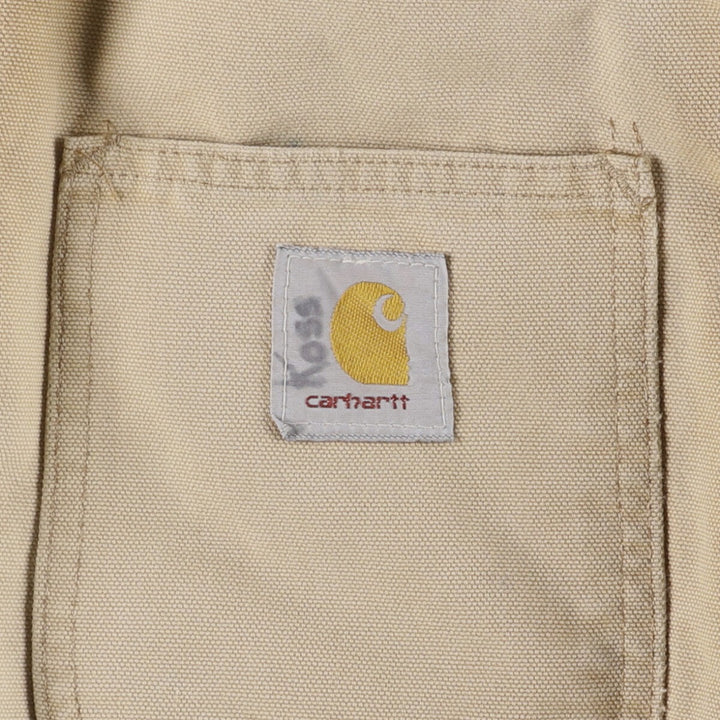 Carhartt Michigan Chore Coat Duck Coverall Men's L size unknown Beige type Vintage Second Hand