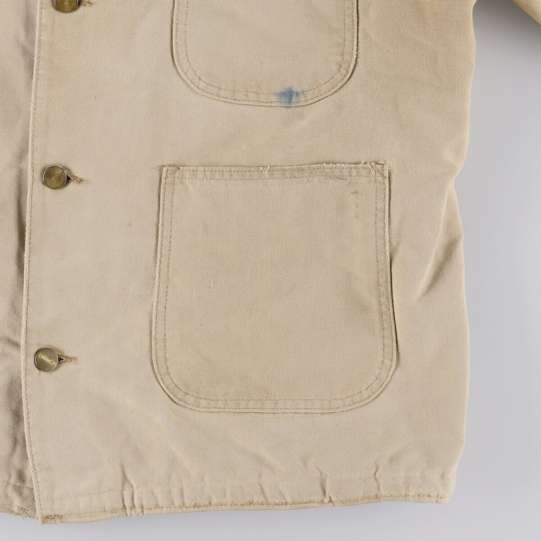 Carhartt Michigan Chore Coat Duck Coverall Men's L size unknown Beige type Vintage Second Hand