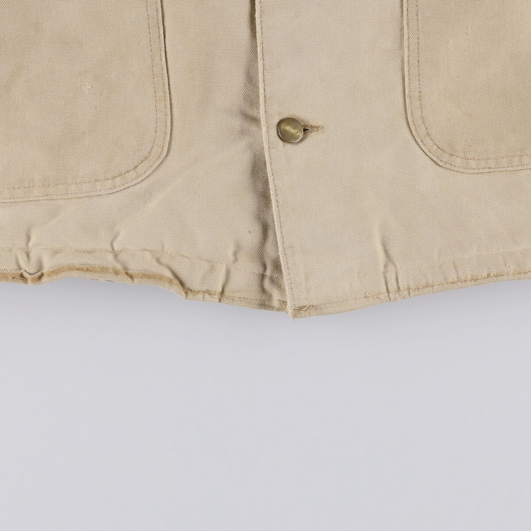 Carhartt Michigan Chore Coat Duck Coverall Men's L size unknown Beige type Vintage Second Hand