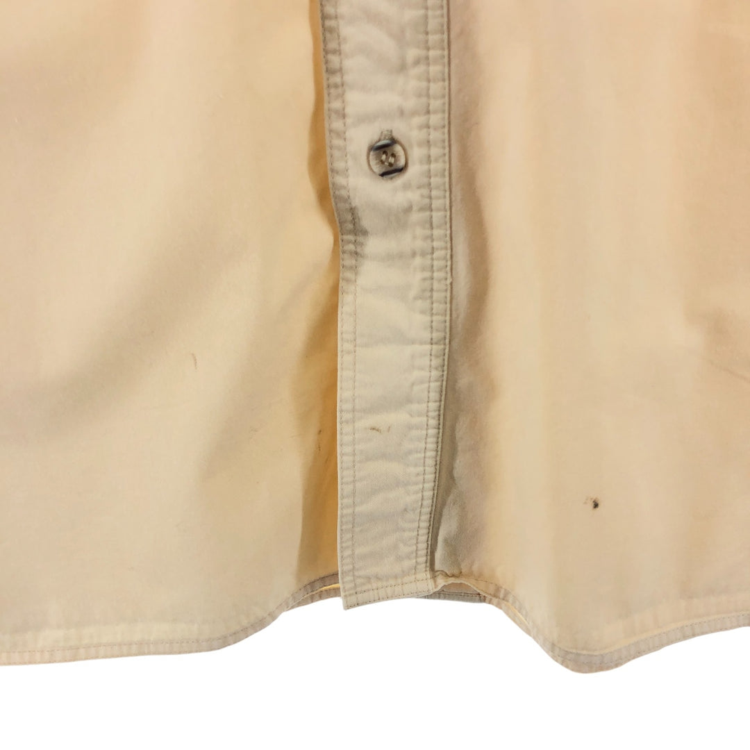 90'S Orvis Long Sleeve Fishing Shirt, Men's Medium, Vintage cotton Beige type Vintage Second Hand