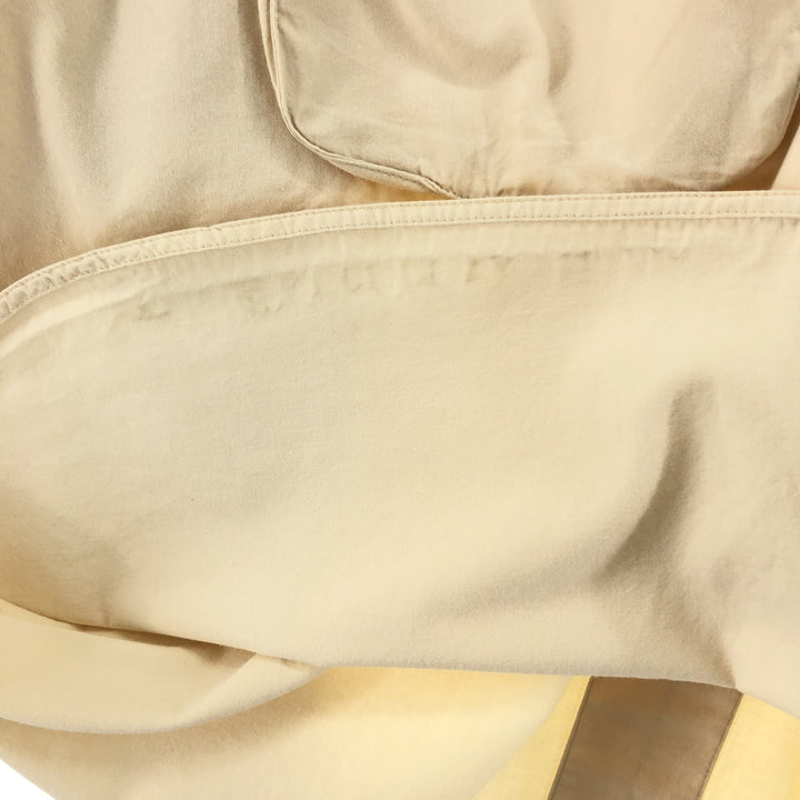 90'S Orvis Long Sleeve Fishing Shirt, Men's Medium, Vintage cotton Beige type Vintage Second Hand