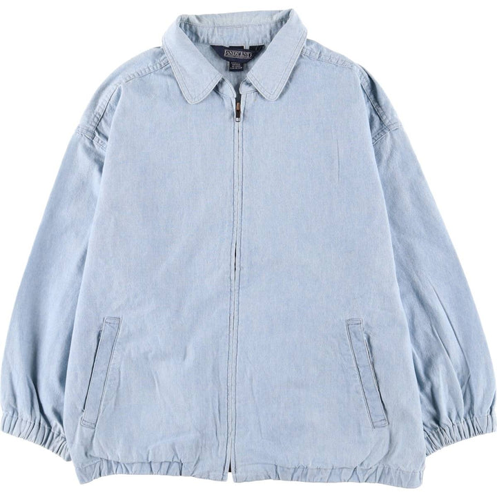 Vintage 90'S Lands' End swing top sports jacket, women's size L cotton Blue type light blue Vintage Second Hand