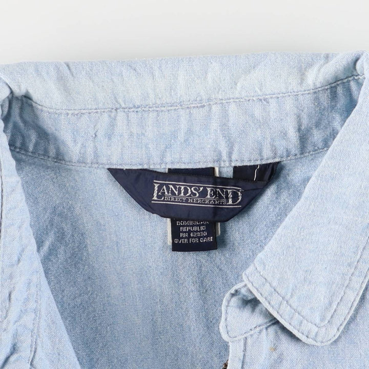 Vintage 90'S Lands' End swing top sports jacket, women's size L cotton Blue type light blue Vintage Second Hand