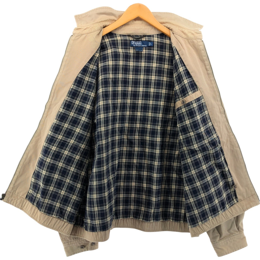 Ralph Lauren POLO by Ralph Lauren Swing Top Sports Jacket Men's L size cotton Beige type Vintage Second Hand