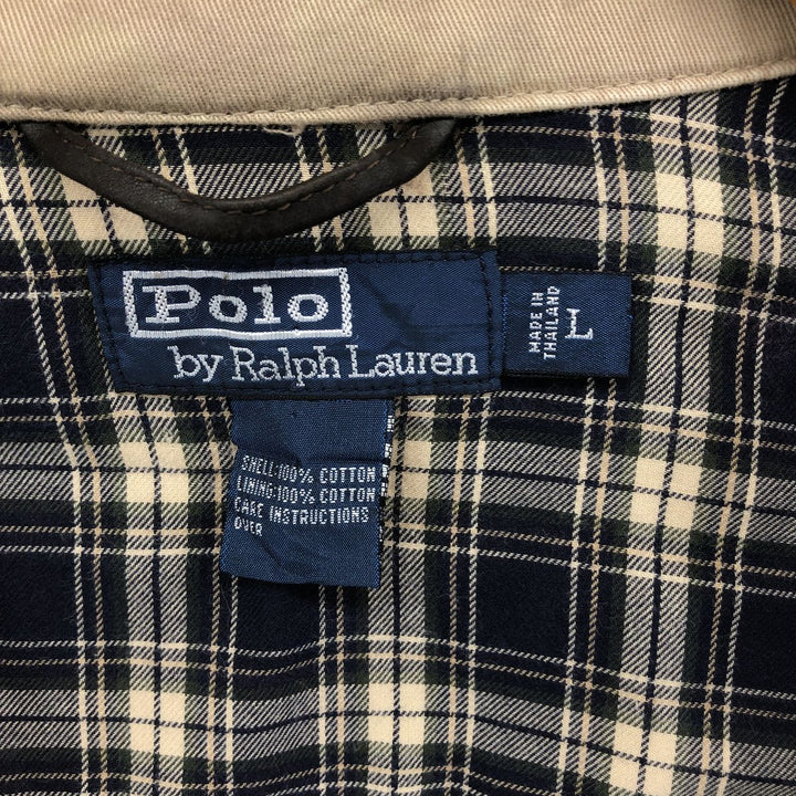 Ralph Lauren POLO by Ralph Lauren Swing Top Sports Jacket Men's L size cotton Beige type Vintage Second Hand