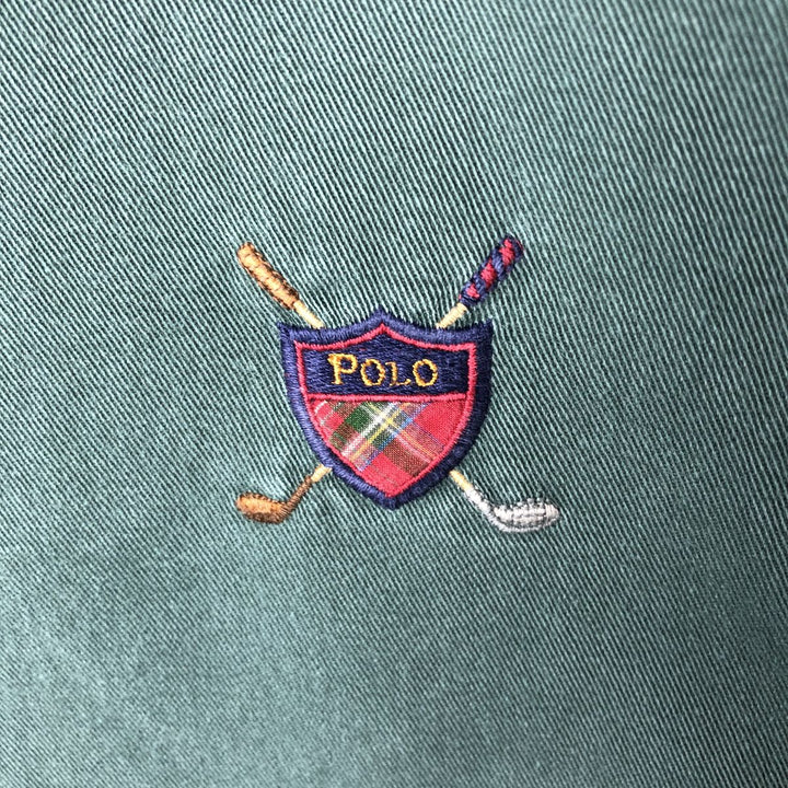 90'S Polo by Ralph Lauren swing top sports jacket, made in the USA, men's size L, vintage cotton Khaki type Vintage Second Hand