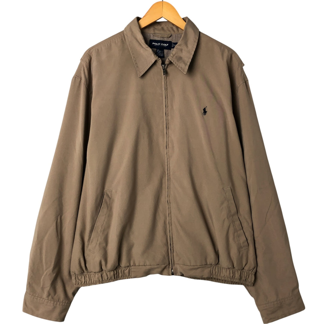 90'S Ralph Lauren POLO GOLF Swing Top Sports Jacket Men's XL Vintage polyester Beige type Vintage Second Hand