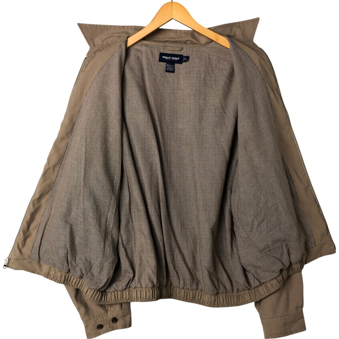 90'S Ralph Lauren POLO GOLF Swing Top Sports Jacket Men's XL Vintage polyester Beige type Vintage Second Hand