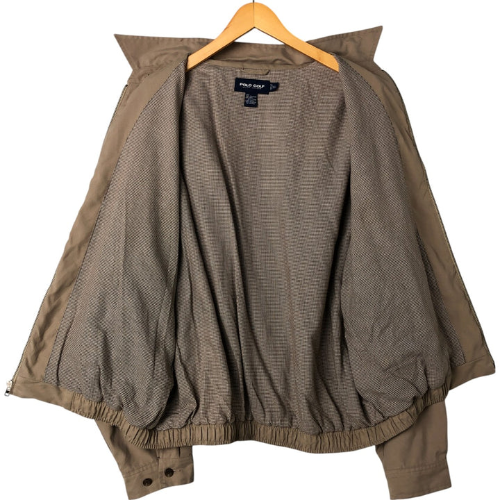 90'S Ralph Lauren POLO GOLF Swing Top Sports Jacket Men's XL Vintage polyester Beige type Vintage Second Hand