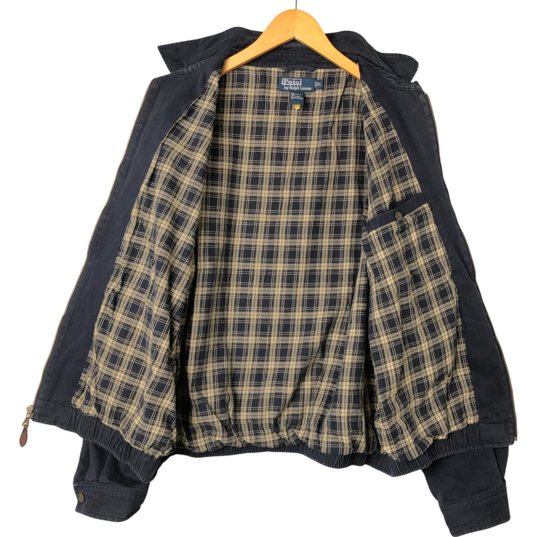 Ralph Lauren POLO by Ralph Lauren Swing Top Sports Jacket Men's XL cotton navy blue type Vintage Second Hand