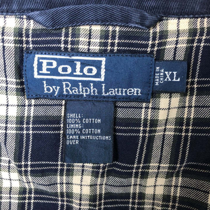 Ralph Lauren POLO by Ralph Lauren Swing Top Sports Jacket Men's XL cotton navy blue type Vintage Second Hand