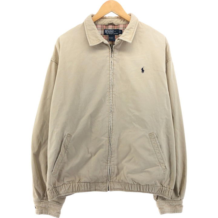 Ralph Lauren POLO by Ralph Lauren Swing Top Sports Jacket Men's L size cotton Beige type Vintage Second Hand