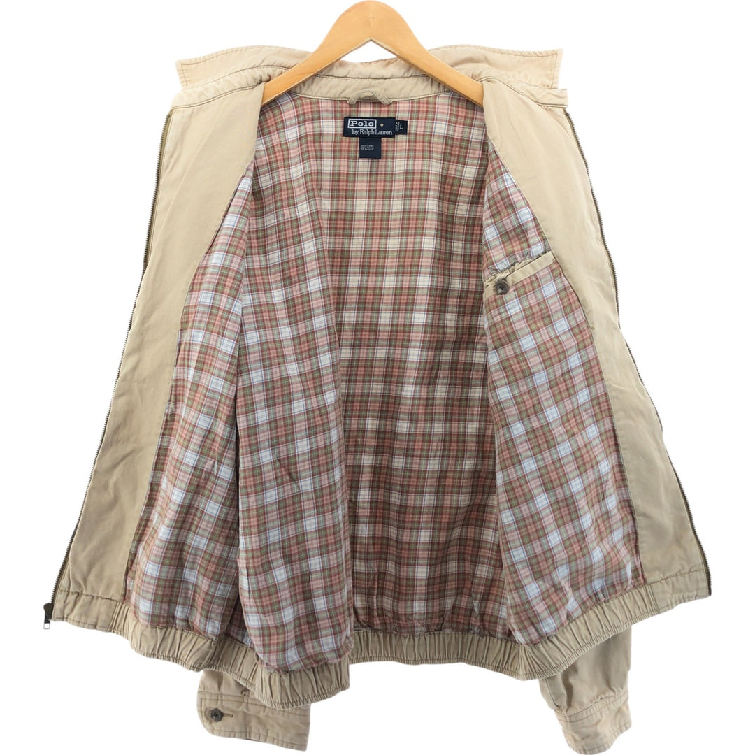 Ralph Lauren POLO by Ralph Lauren Swing Top Sports Jacket Men's L size cotton Beige type Vintage Second Hand