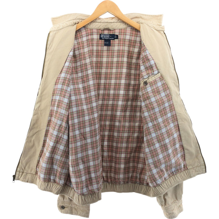 Ralph Lauren POLO by Ralph Lauren Swing Top Sports Jacket Men's L size cotton Beige type Vintage Second Hand