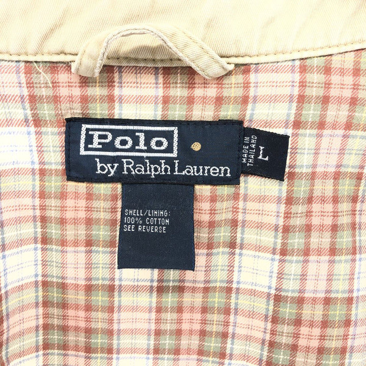 Ralph Lauren POLO by Ralph Lauren Swing Top Sports Jacket Men's L size cotton Beige type Vintage Second Hand