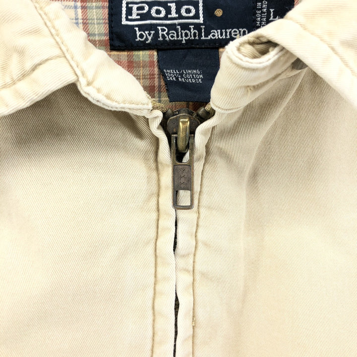 Ralph Lauren POLO by Ralph Lauren Swing Top Sports Jacket Men's L size cotton Beige type Vintage Second Hand