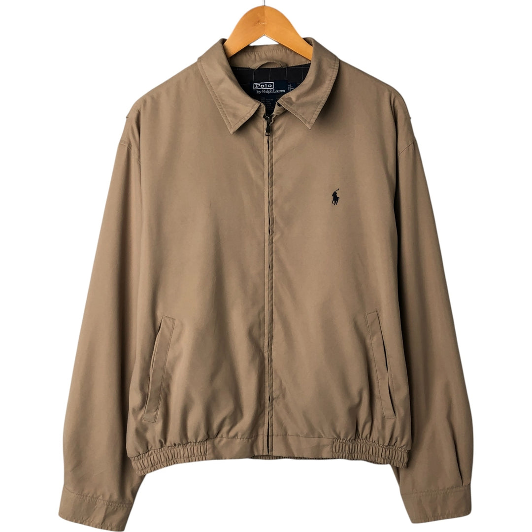 Ralph Lauren POLO by Ralph Lauren Swing Top Sports Jacket Men's L size polyester Beige type Vintage Second Hand