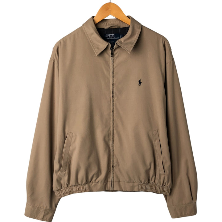 Ralph Lauren POLO by Ralph Lauren Swing Top Sports Jacket Men's L size polyester Beige type Vintage Second Hand