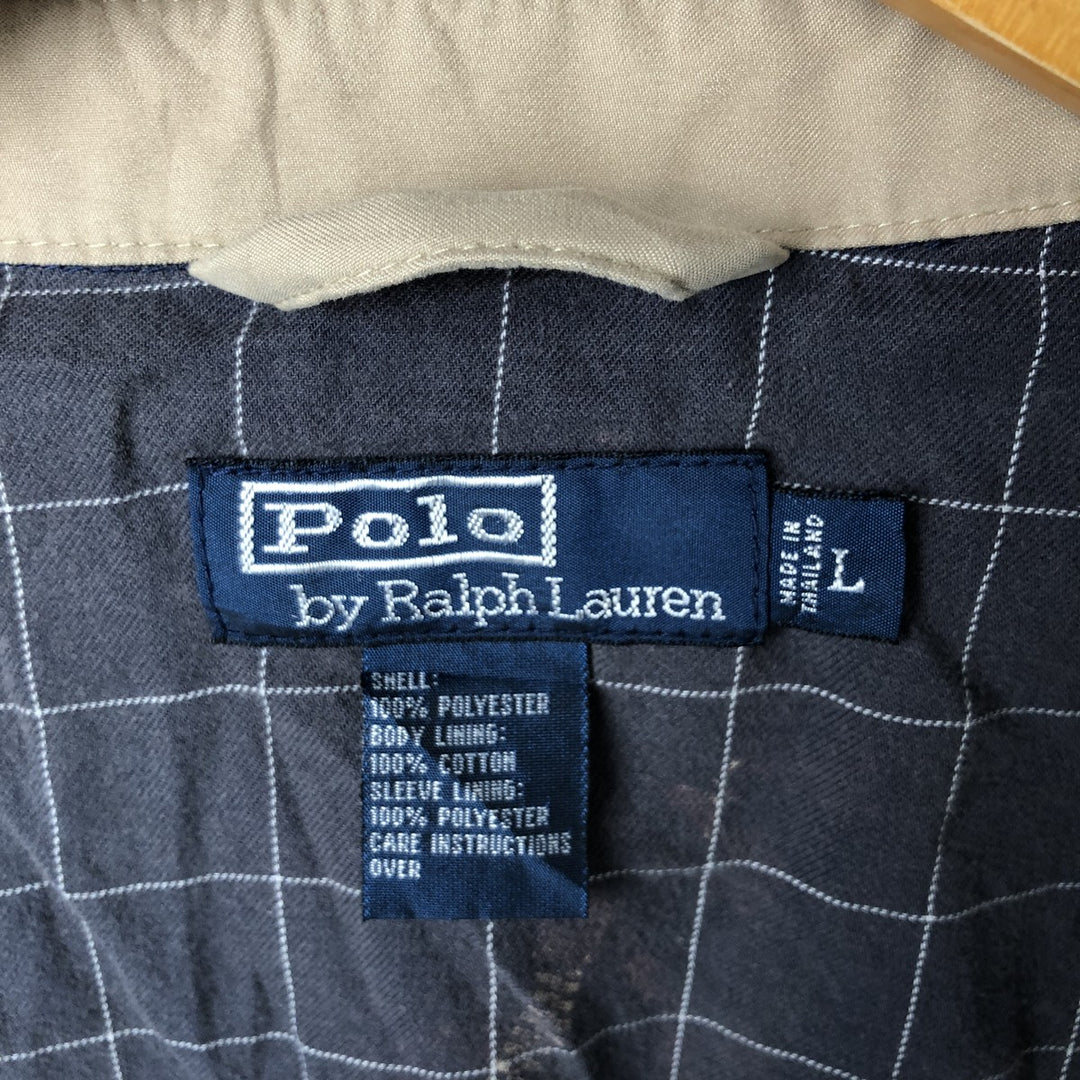 Ralph Lauren POLO by Ralph Lauren Swing Top Sports Jacket Men's L size polyester Beige type Vintage Second Hand