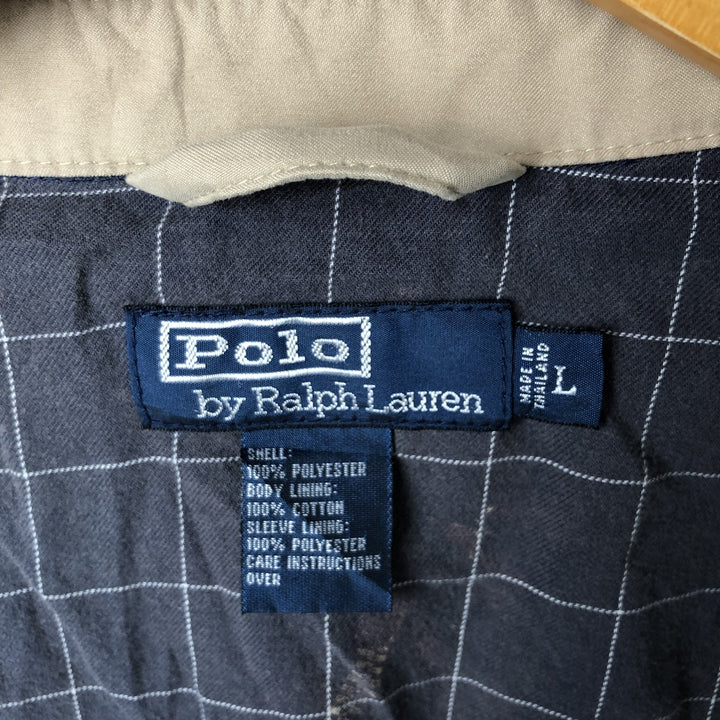 Ralph Lauren POLO by Ralph Lauren Swing Top Sports Jacket Men's L size polyester Beige type Vintage Second Hand