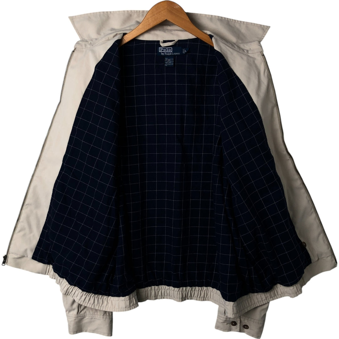 Ralph Lauren POLO by Ralph Lauren Swing Top Sports Jacket Men's L size polyester ivory Vintage Second Hand