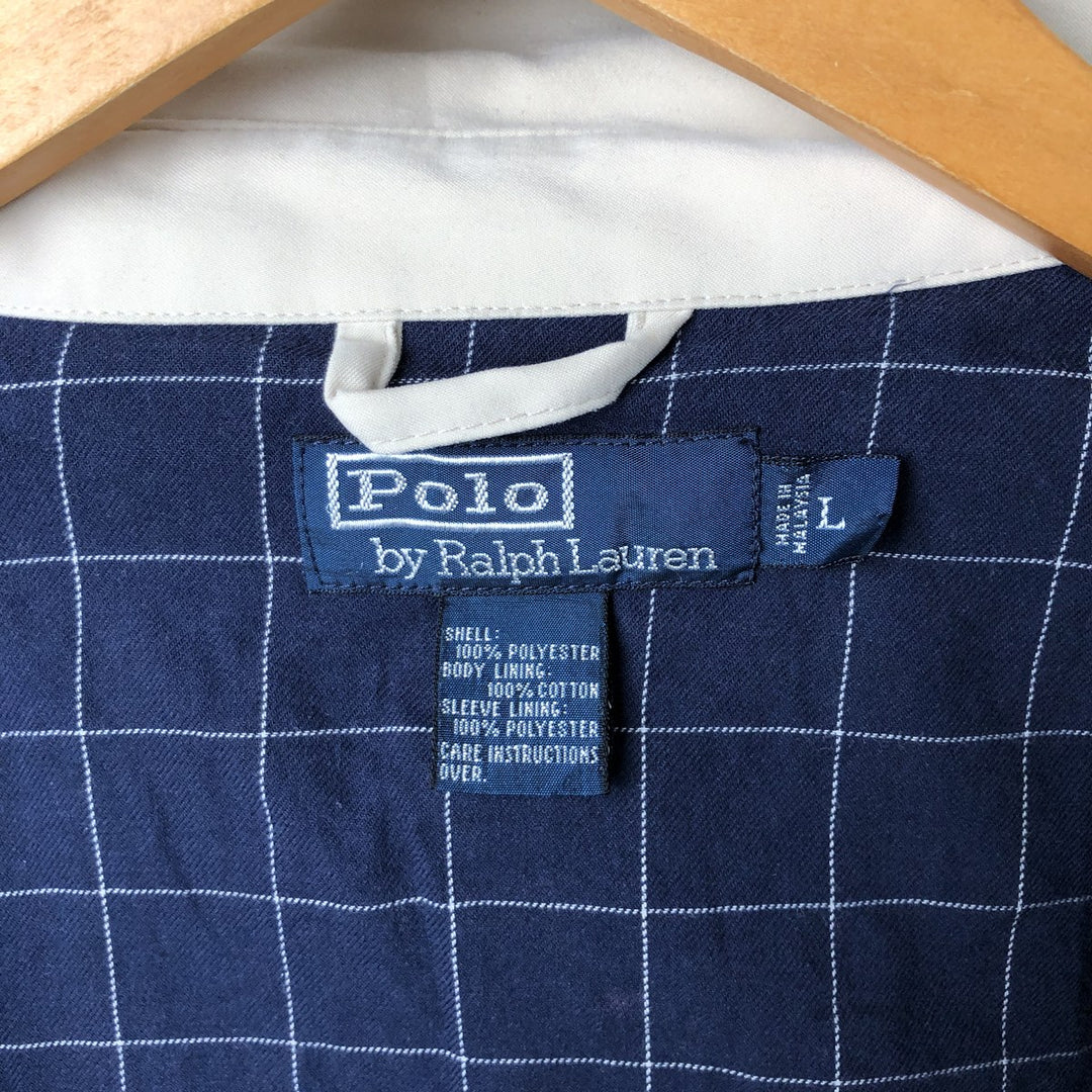 Ralph Lauren POLO by Ralph Lauren Swing Top Sports Jacket Men's L size polyester ivory Vintage Second Hand