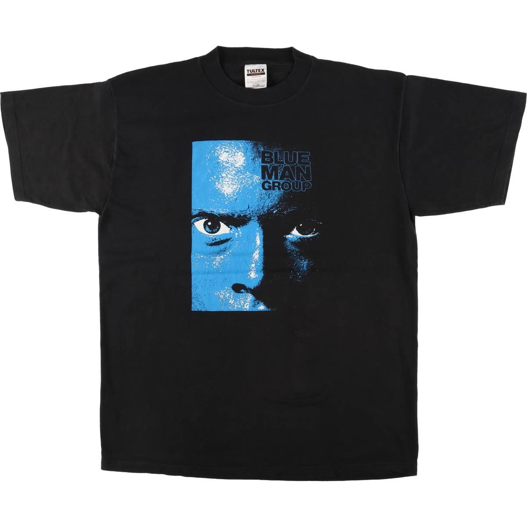 ~00'S Tartex TULTEX BLUE MAN GROUP Band T-shirt Band T Made in USA Men's XL equivalent Vintage cotton black type Vintage Second Hand
