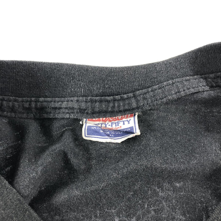 80s-90'S NATIONAL JACKCITY BOMBERS Printed T-shirt Made in USA Men's XL Vintage cotton black type Vintage Second Hand