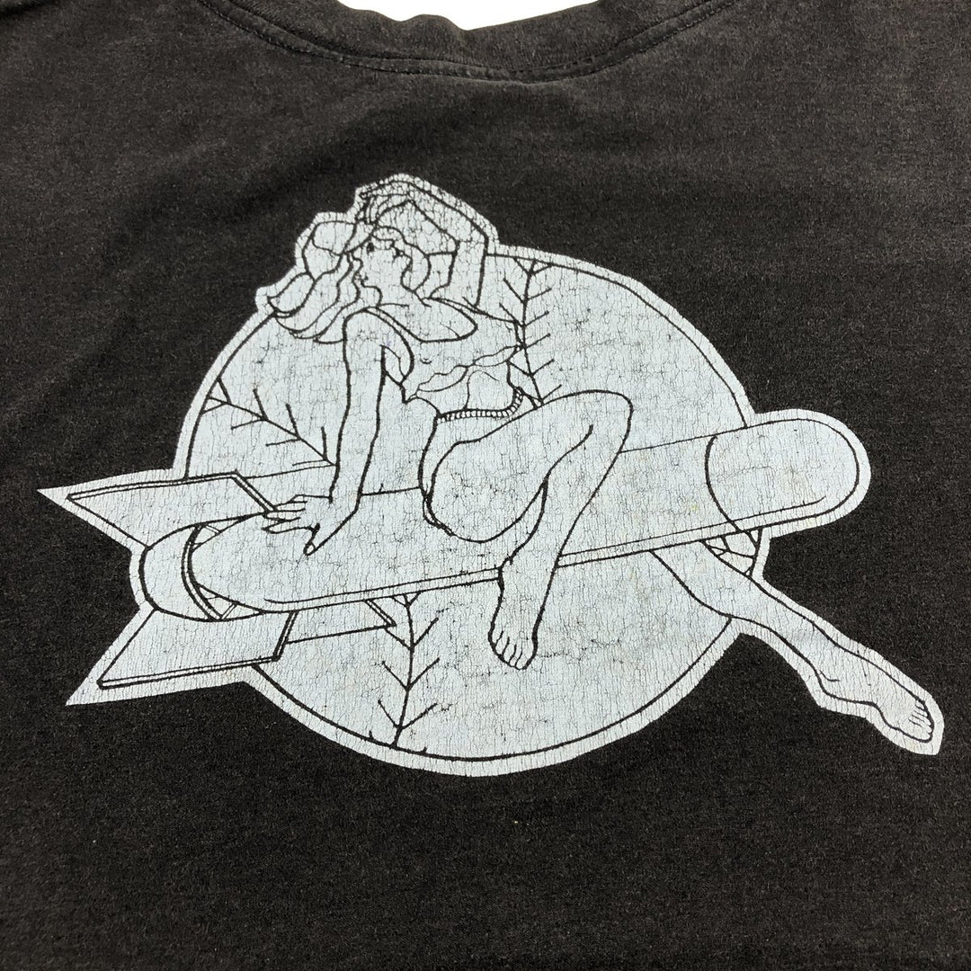 80s-90'S NATIONAL JACKCITY BOMBERS Printed T-shirt Made in USA Men's XL Vintage cotton black type Vintage Second Hand