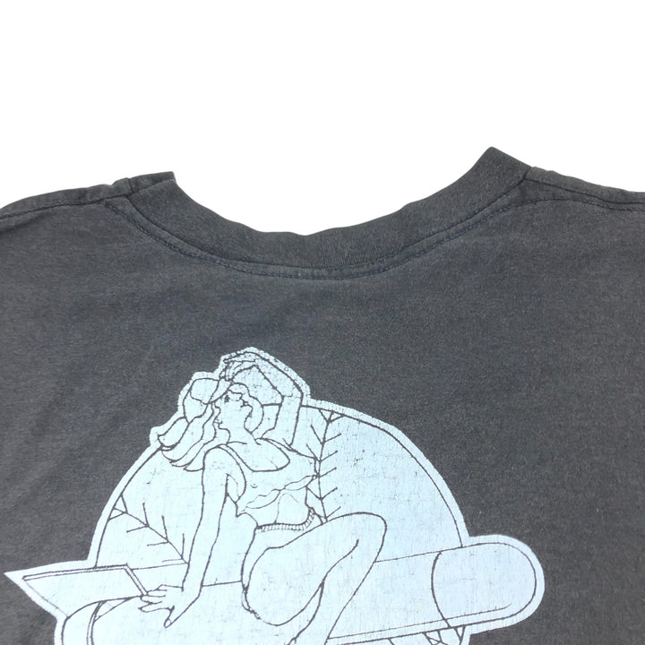 80s-90'S NATIONAL JACKCITY BOMBERS Printed T-shirt Made in USA Men's XL Vintage cotton black type Vintage Second Hand