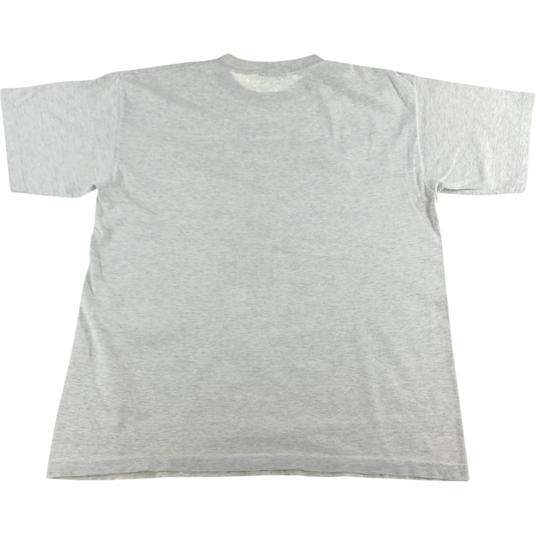 90'S MURINA message print T-shirt, made in USA, men's XL size, vintage cotton gray type Vintage Second Hand