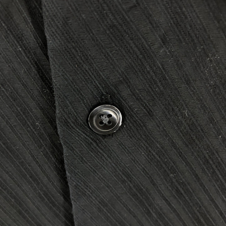 Perry Ellis short sleeve silk shirt, box shirt, men's size M silk black type Vintage Second Hand